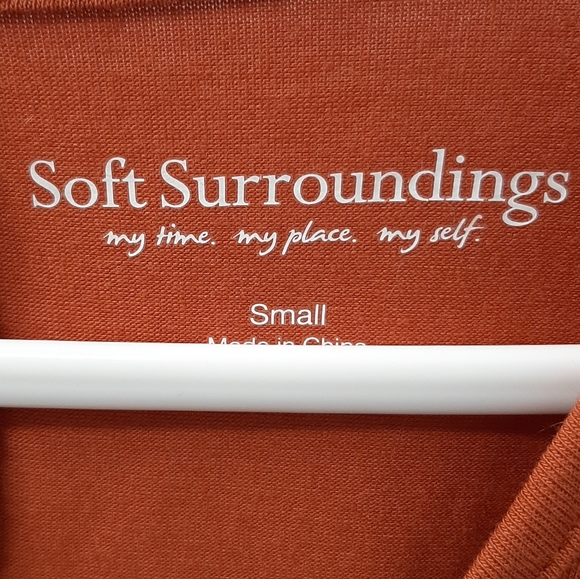 Soft Surroundings Roslyn rust orange romper small - Picture 9 of 10